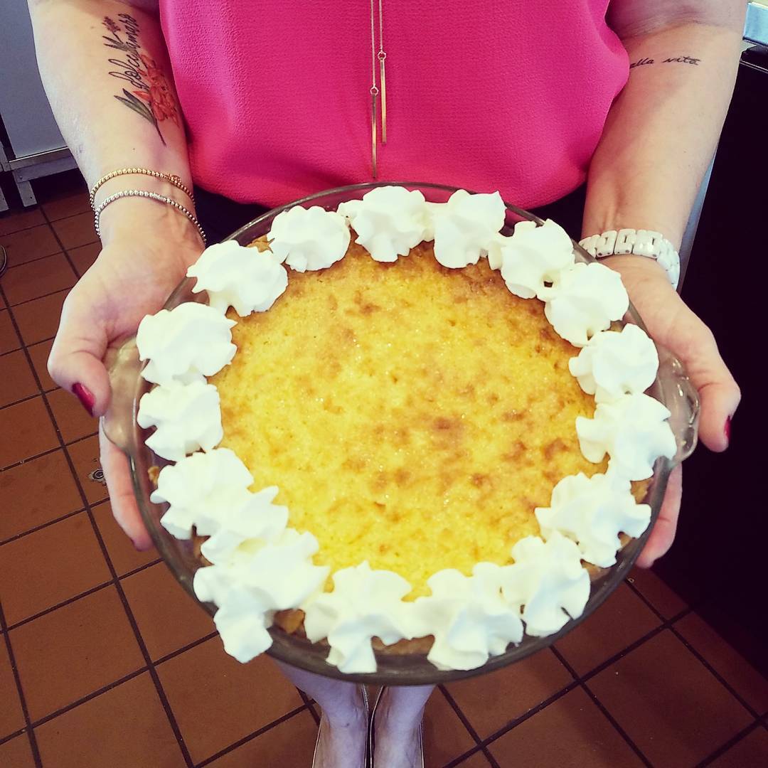 Va Bene Instagram Photo: @vabenecaffe Buona Pasqua! French coconut custard pie...just one of our desserts today. Join us we are serving from 10-4.